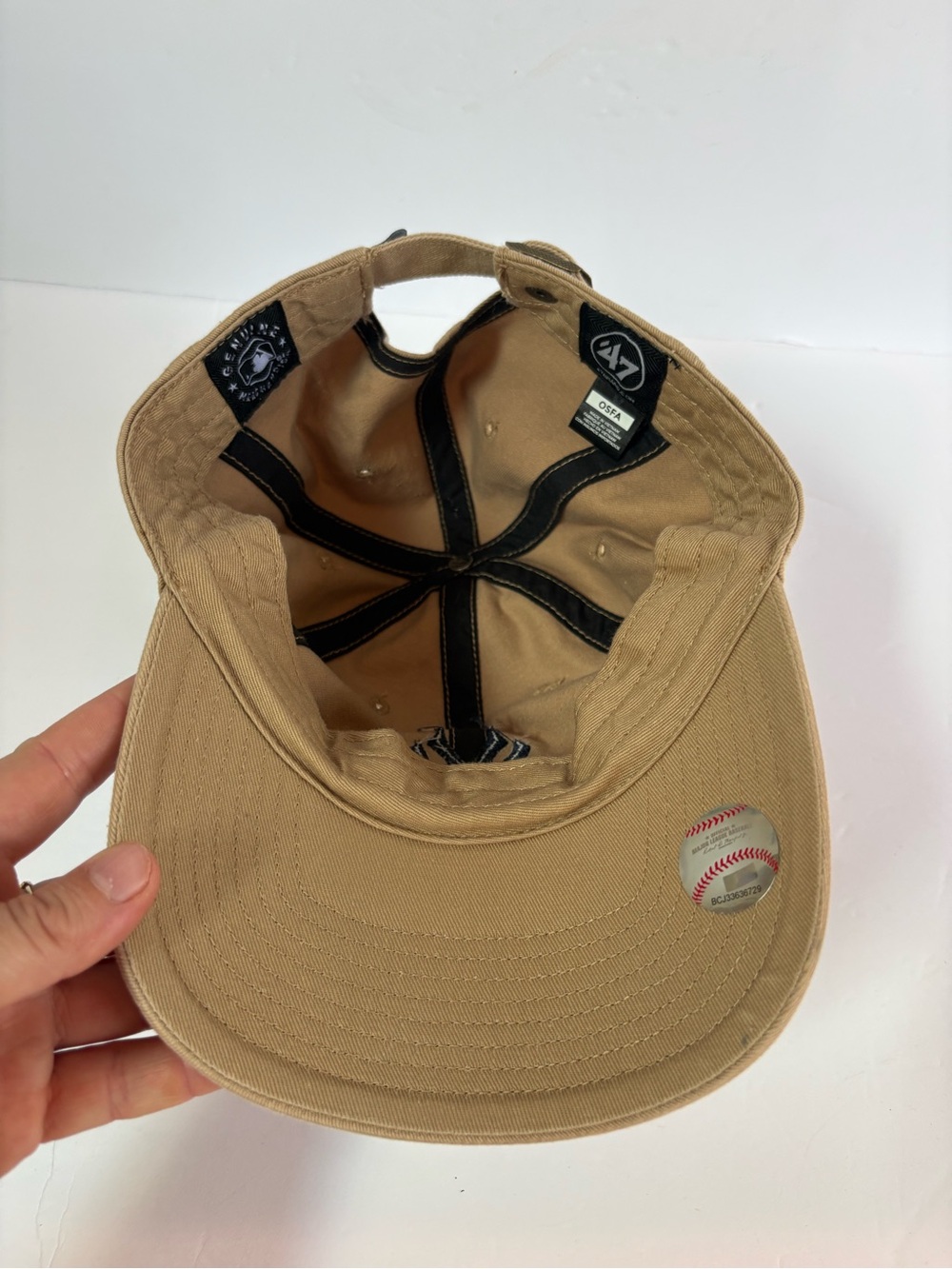 NWT '47 Brand NY Yankees Beige Baseball Cap - Picture 7 of 11